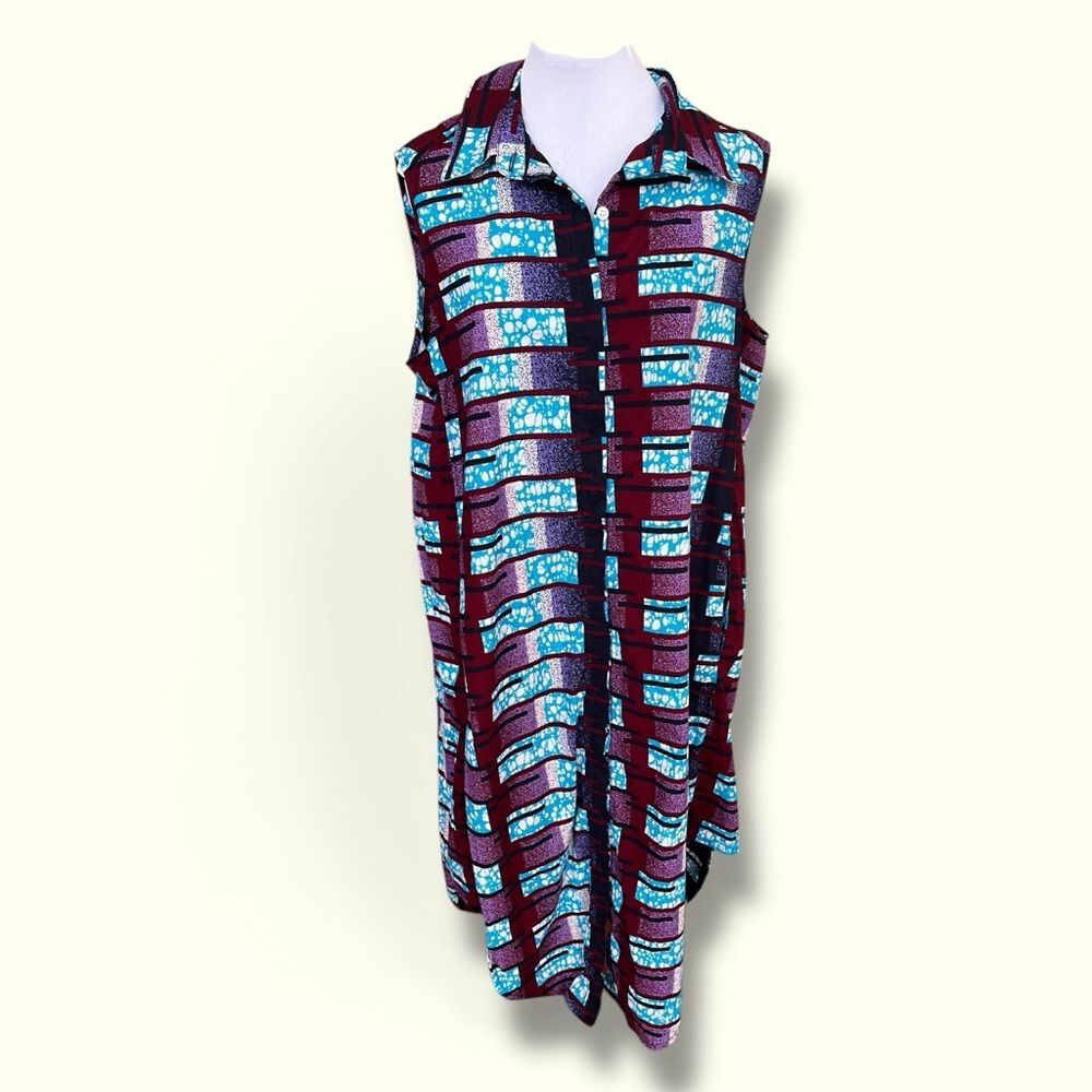 YEVU - Paneled Shirt Dress - X-LARGE